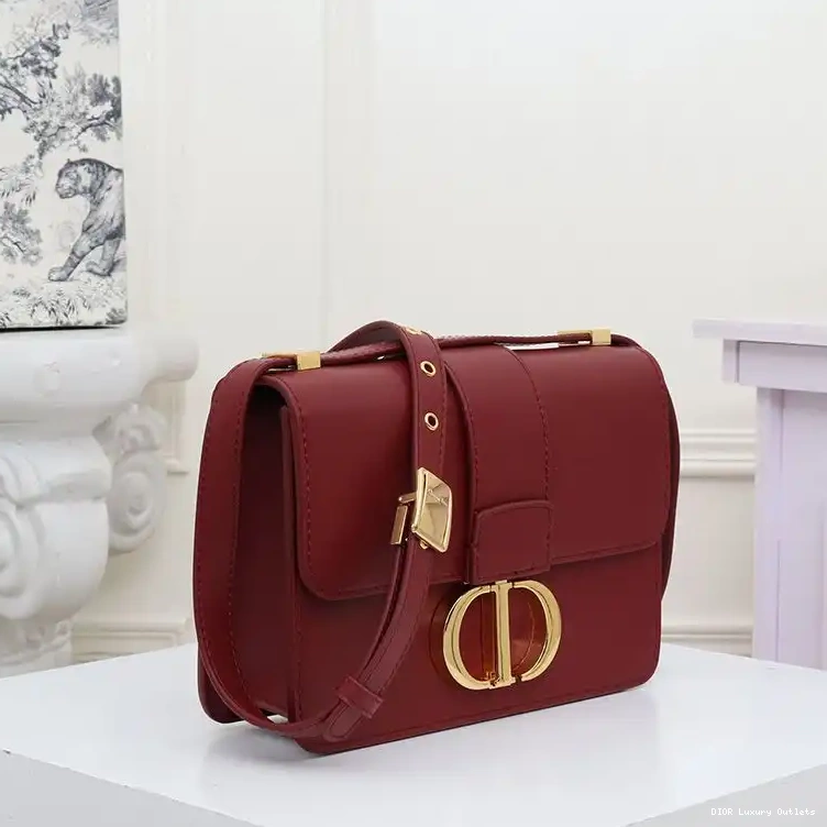 Cheap Dior Montaigne Box Calfskin 30 Bag Burgundy 0420 Luxury